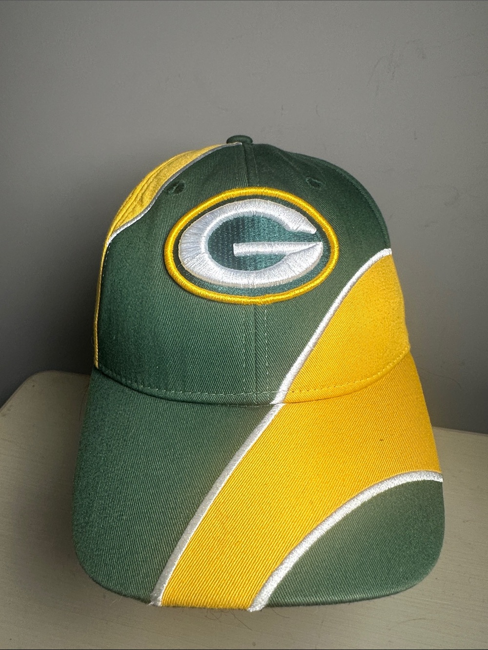 Green Bay Packers NFL color block green yellow and white hat